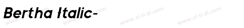 Bertha Italic字体转换